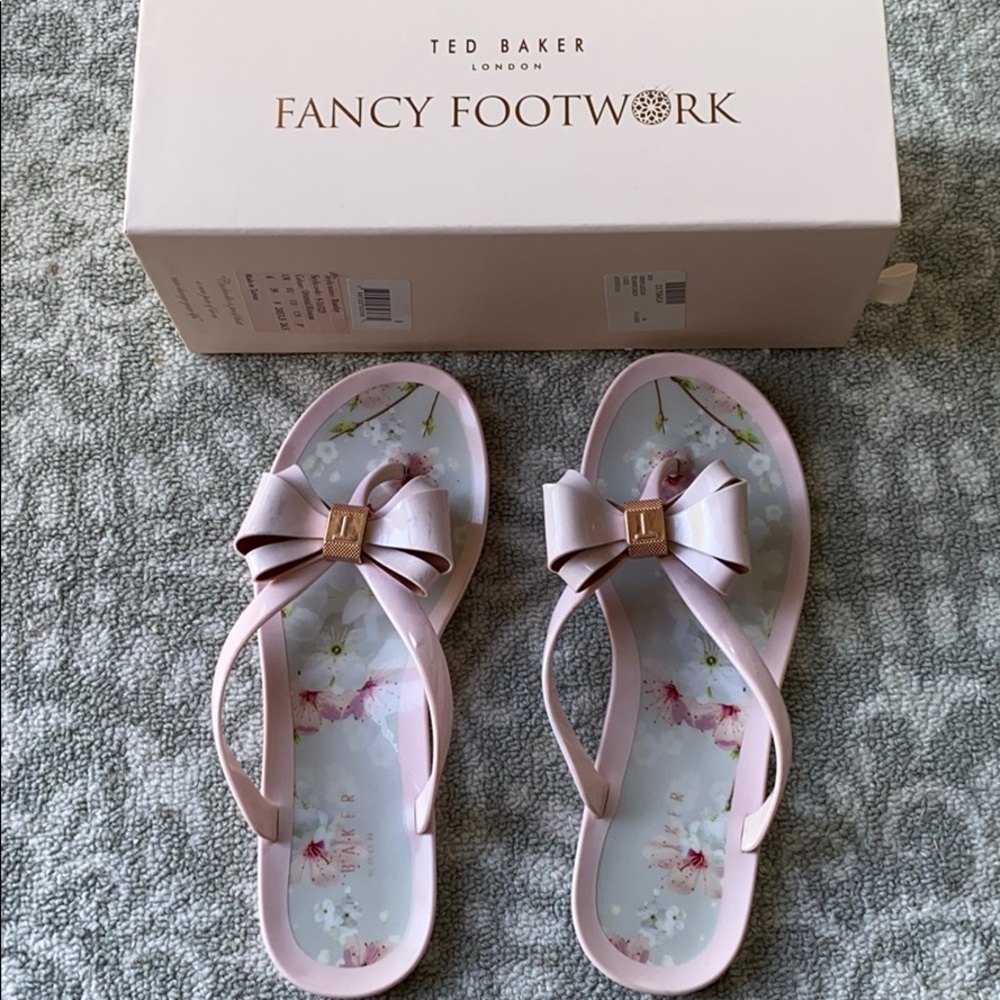 Ted Baker London jelly pink sandals flip flops